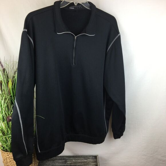 Nike Men’s Black Quarter Zip Long Sleeve Therma Fit Shirt XXL - Picture 1 of 3